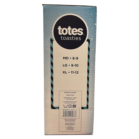 TOTES Toasties MENS Memory Foam Slippers, Size L (9-10) - Picture 3 of 4